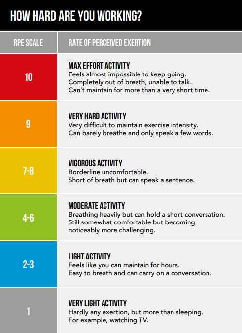 MAN v FAT RPE Chart